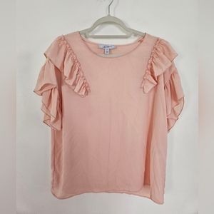 Pink Ruffled Blouse